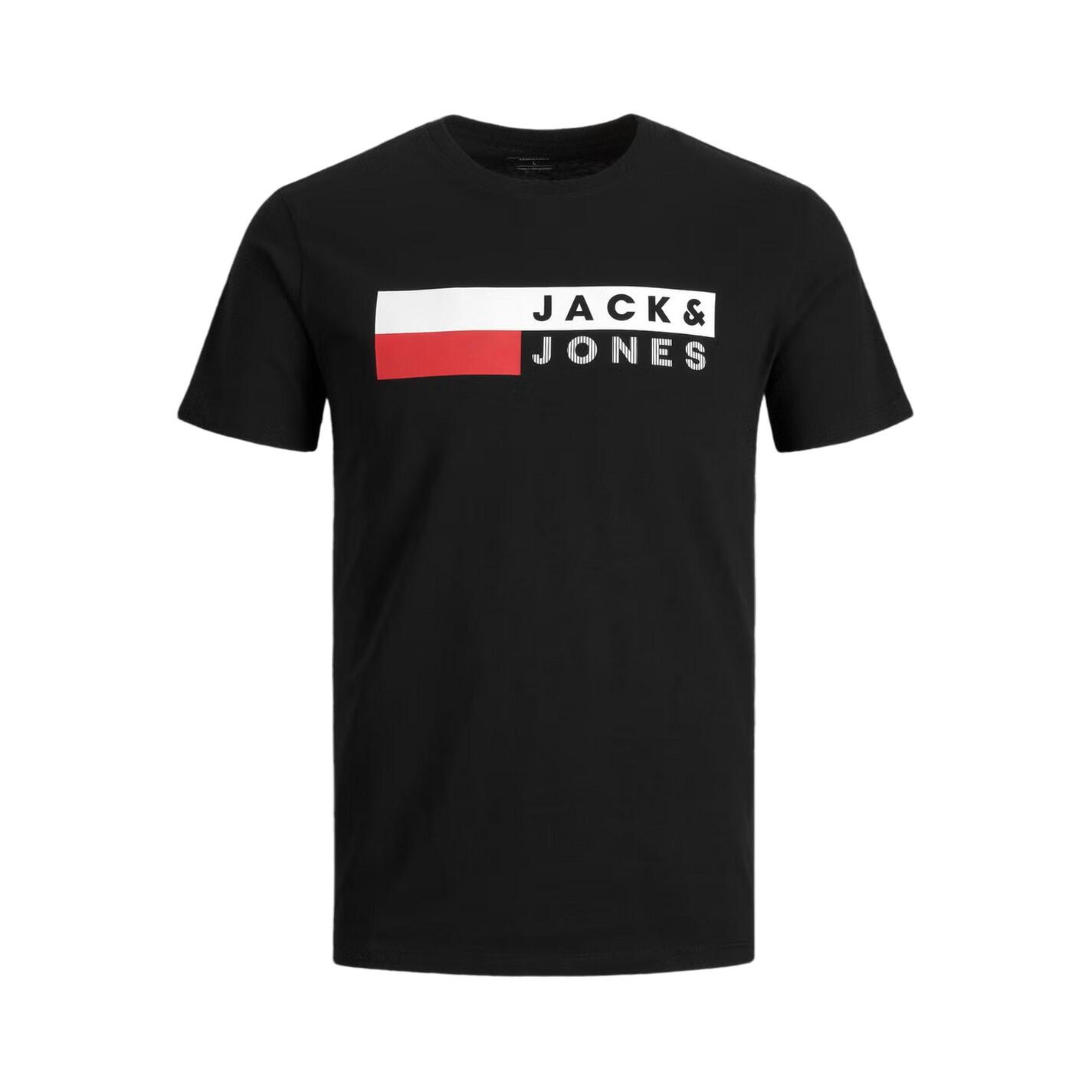 Jack And Jones Mens Logo Plus Short-Sleeved T-Shirt