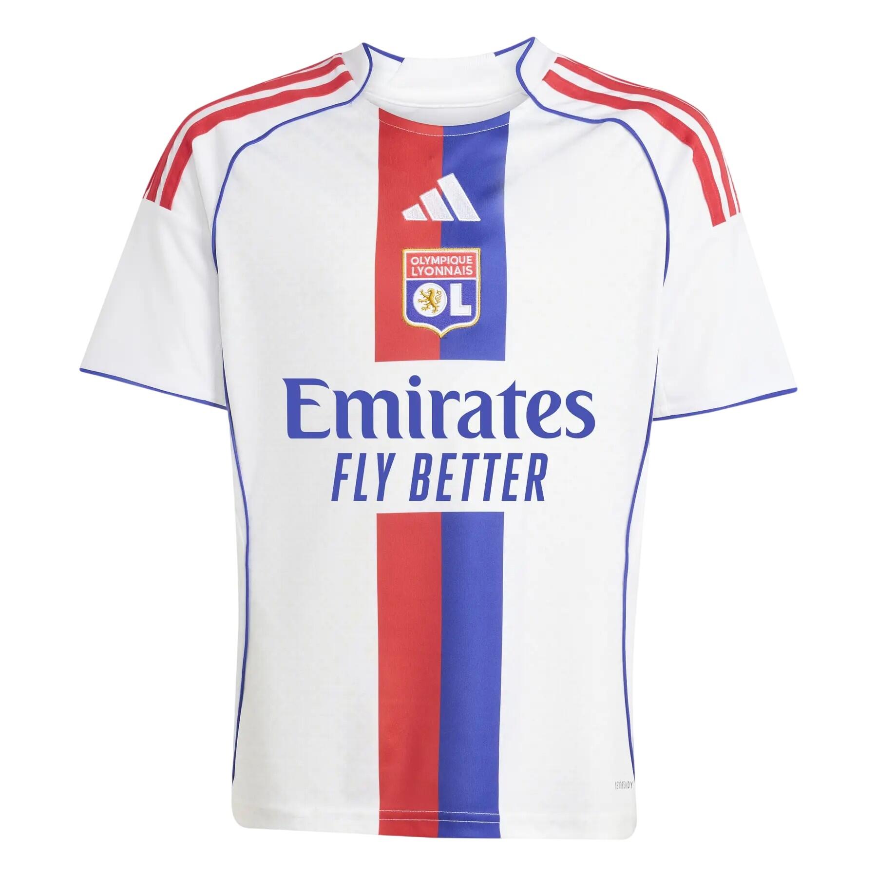 Adidas Childrens/Kids 2025/2026 Olympique Lyonnais Football Home Jersey