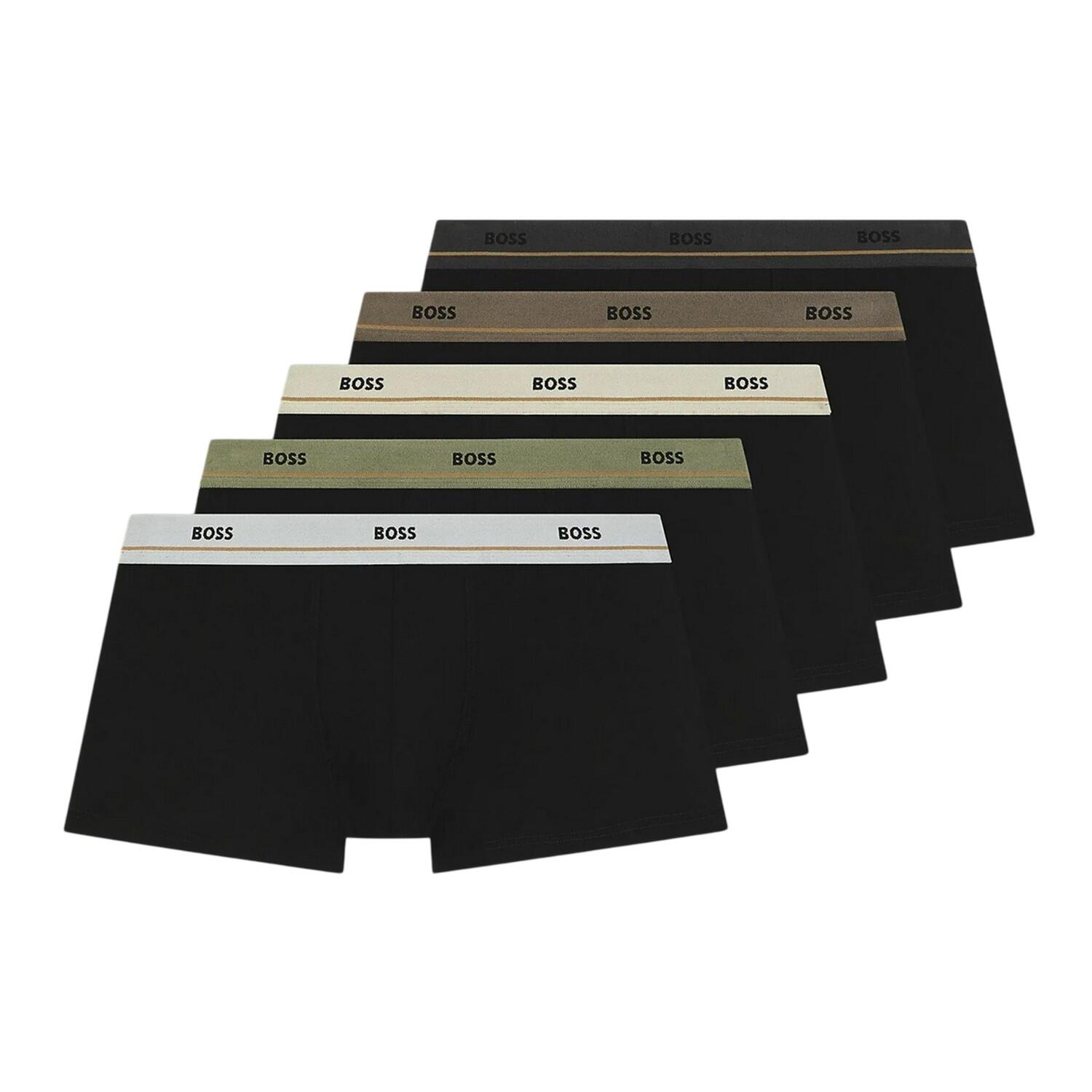 Boss Mens Essentials Plain Boxer Shorts (Pack of 5)