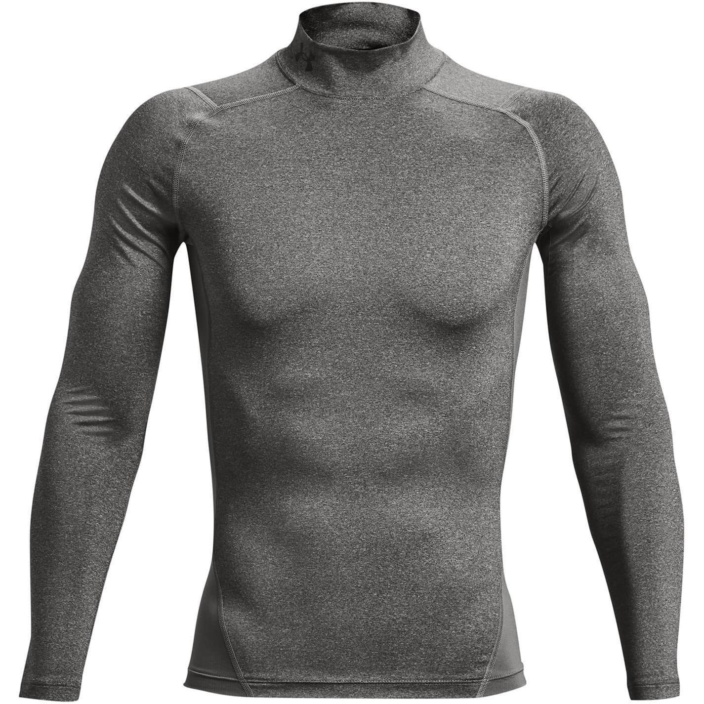 Under Armour Mens HeatGear Mock Neck Raglan Long-Sleeved Base Layer Top