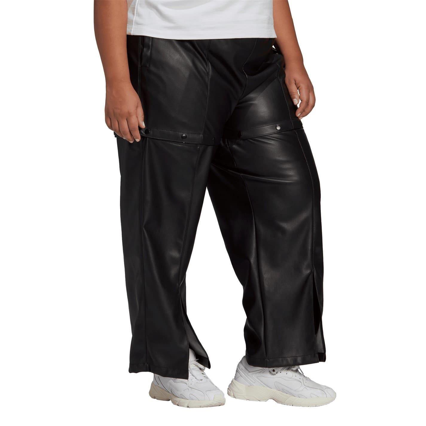 Adidas Womens/Ladies Always Original Faux Leather Plus Tracksuit Bottoms