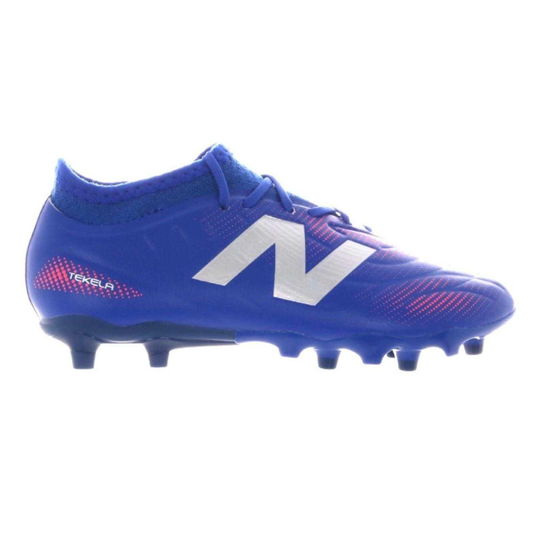 New Balance Childrens/Kids Asymmetric Panel Firm Ground Football Boots