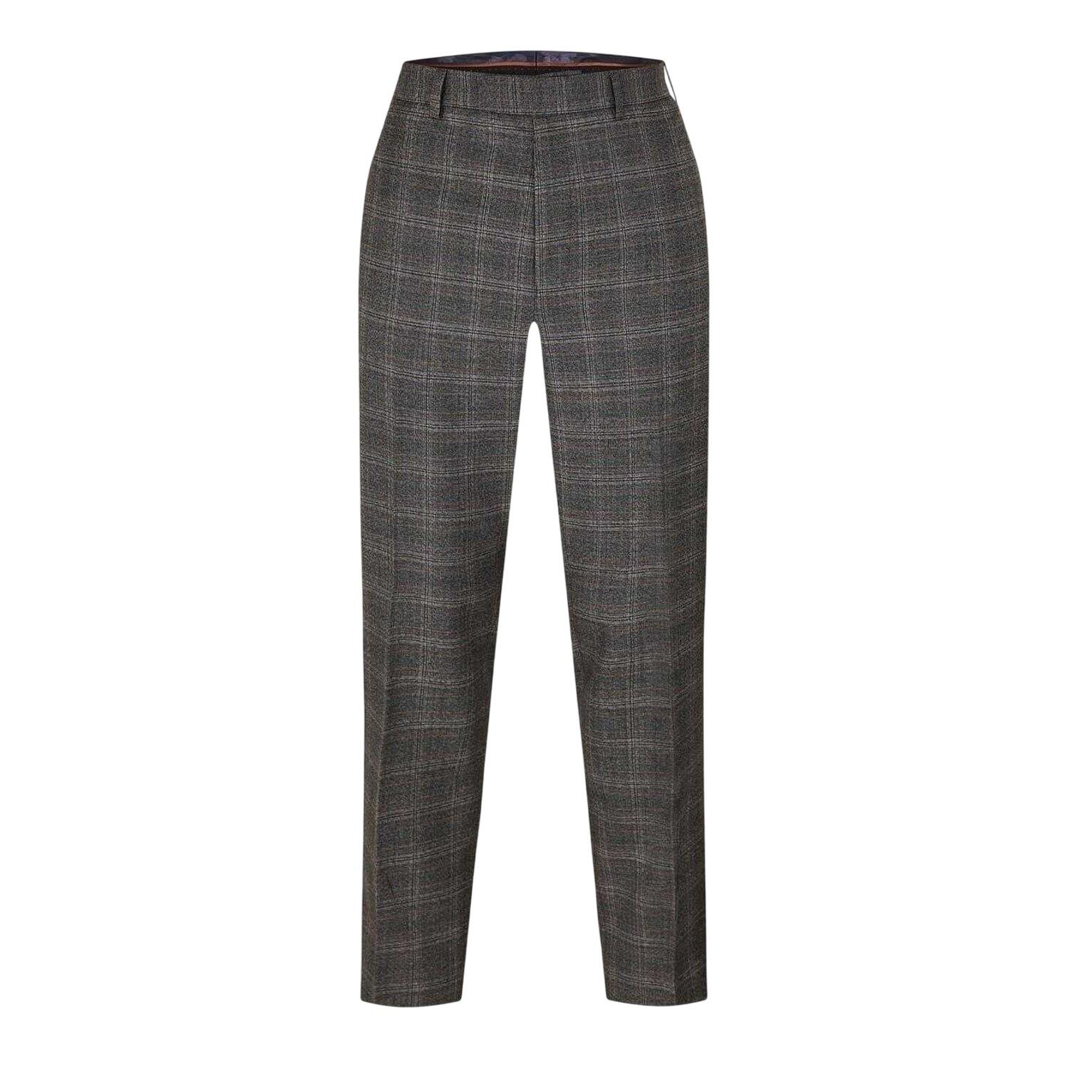 Ted Baker Mens Plaid Straight Trousers