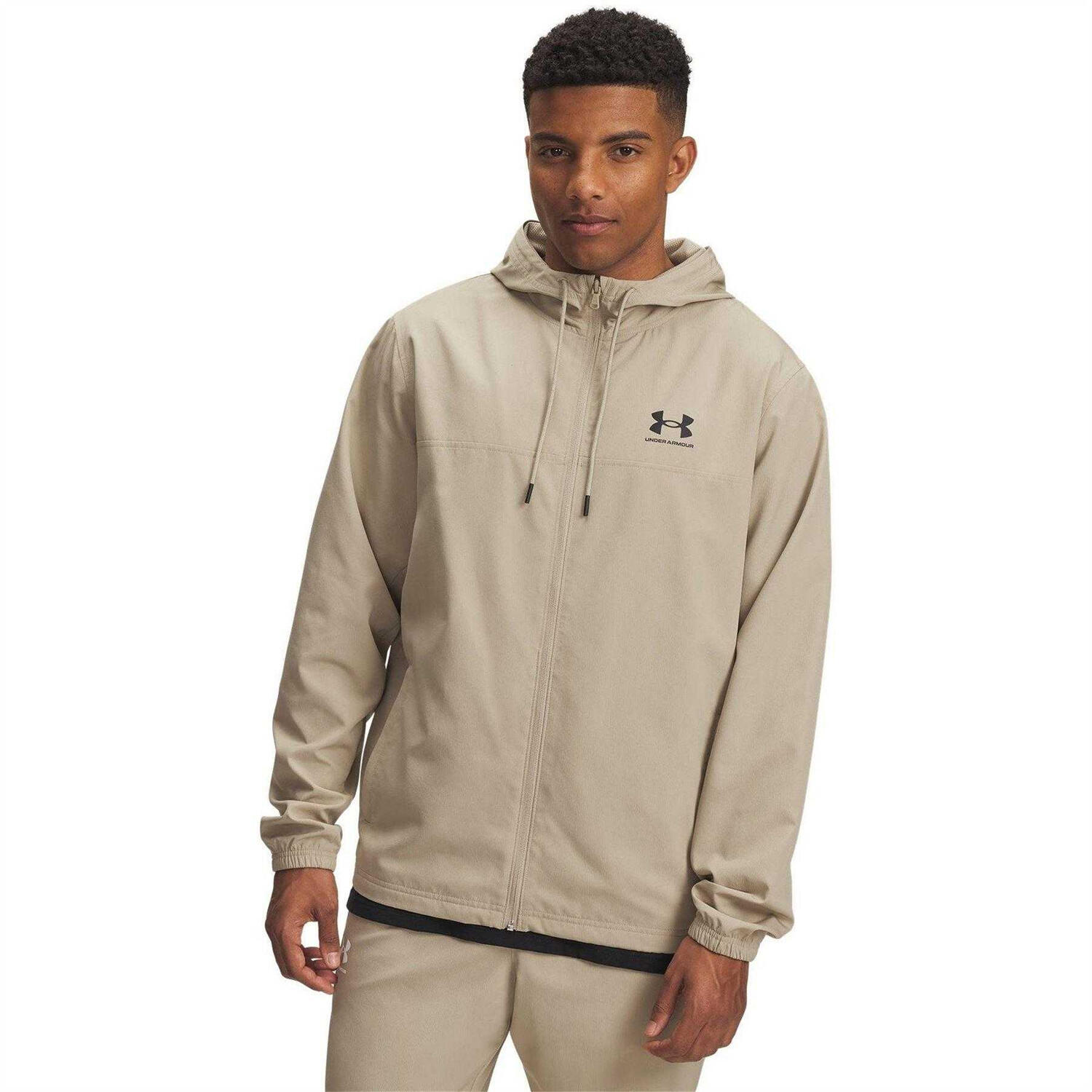 Under Armour Mens Sportstyle Water Resistant Long-Sleeved Windbreaker