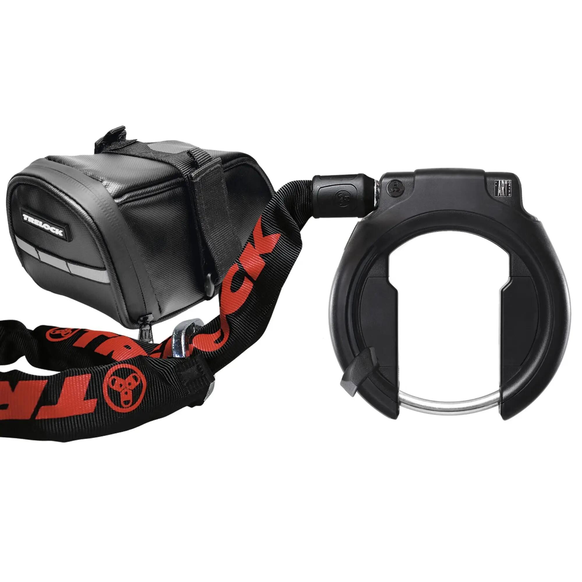 Trelock Rahmenschloss Set RS 453 P-O-C NAZ inkl. Kette ZR 355 und Bag 2/7