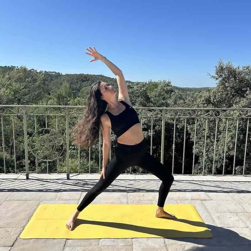 Tapis de yoga antidérapant Star Soleil Jaune 2/5