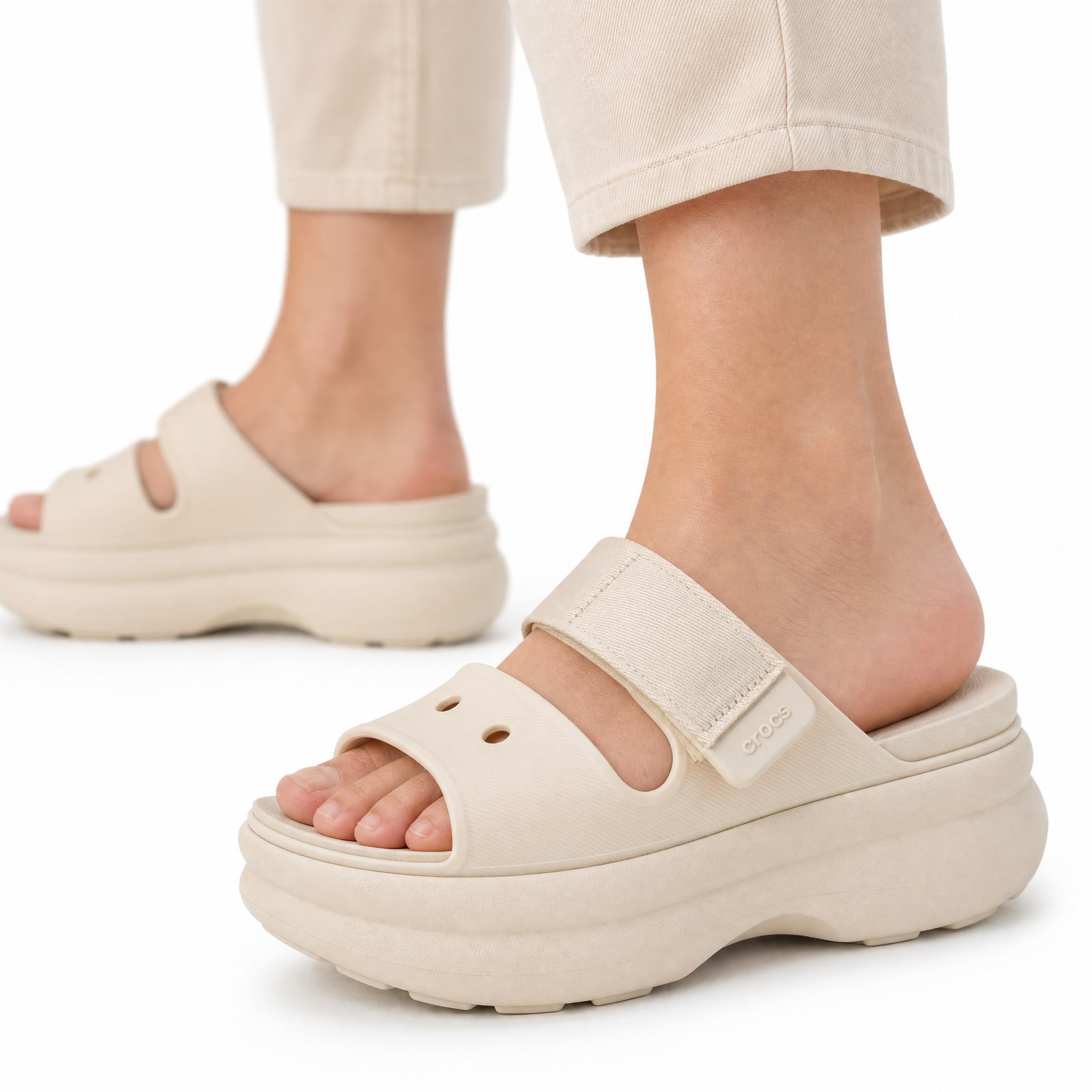 Sandały klapki damskie platformy Crocs SOHO TWO STRAP SANDAL 6/7