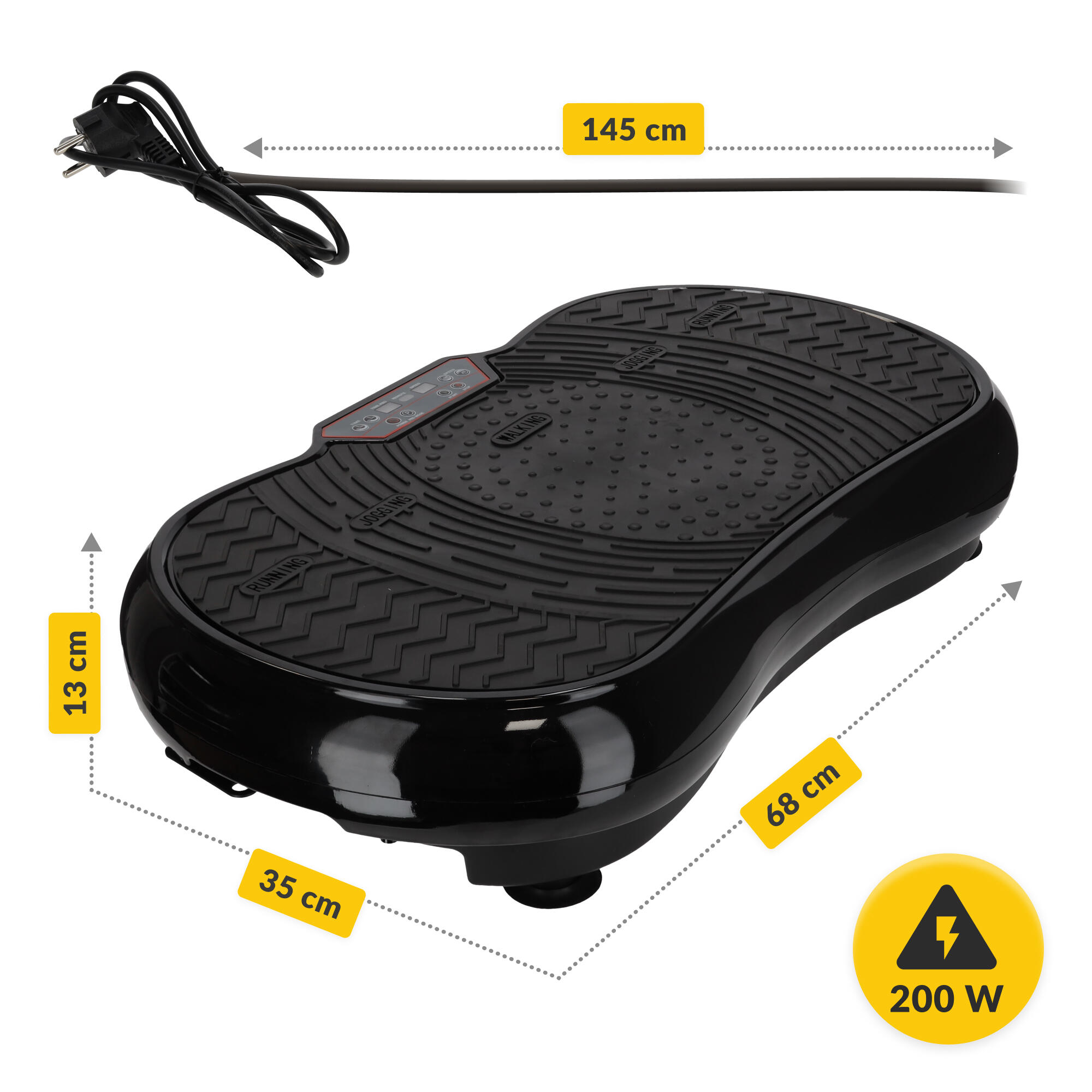Trilplaat Fitness Thuis PRO+ 99 Niveaus 5 Programma's Afstandsbediening 120kg 5/6