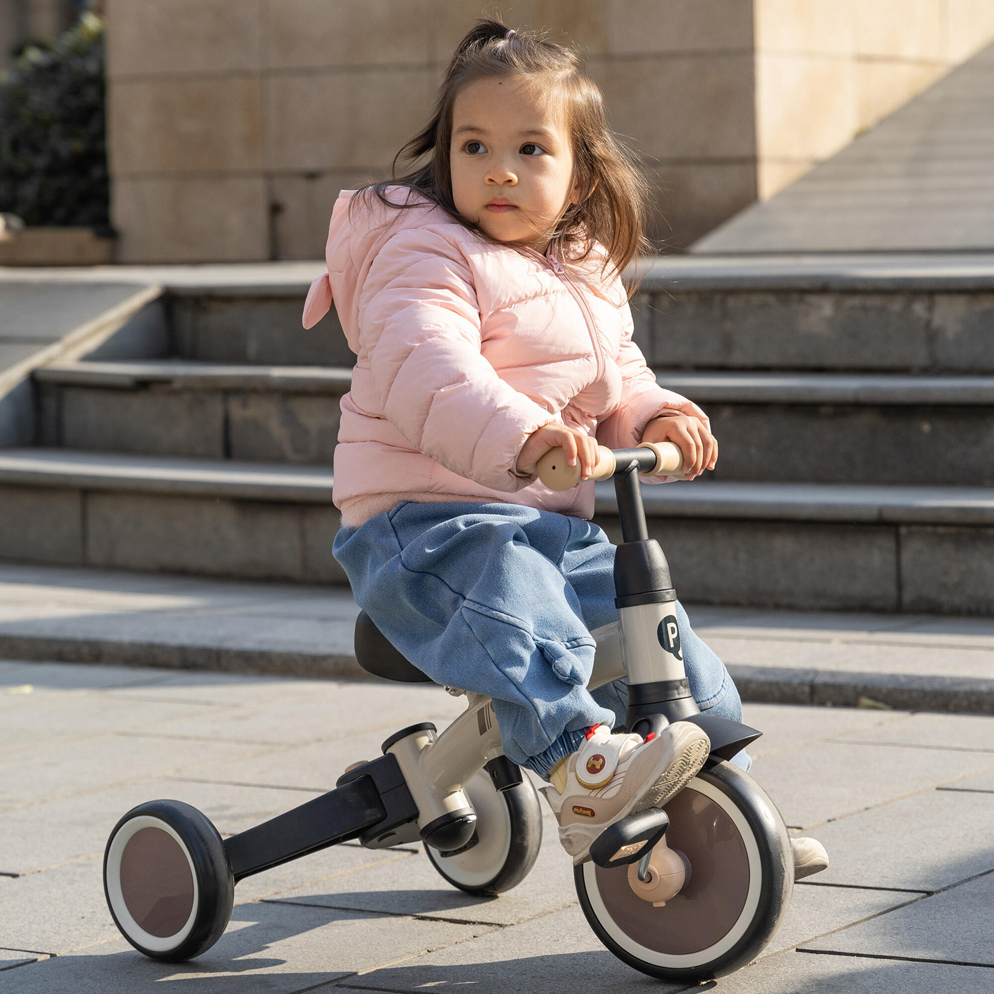 Tricycle Qplay Stager avec Barre Parentale - Tricycle Évolutif 3-en-1 - Vert 5/10