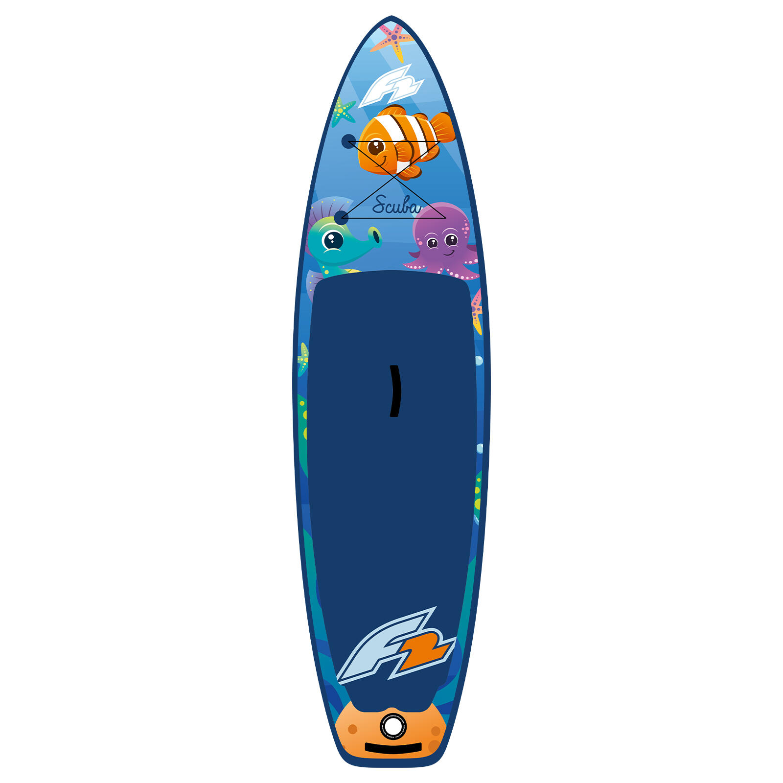 F2  SUP Stand Up Paddle Board Scuba Youth Board Only 280cm 9,2 Blau 2/7