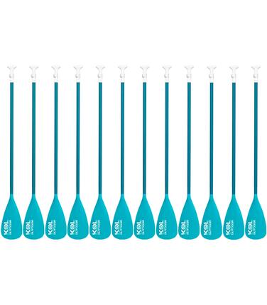 12er Pack SUP Paddel Aluminium 2-teilig Verstellbar 165-210 cm Mango