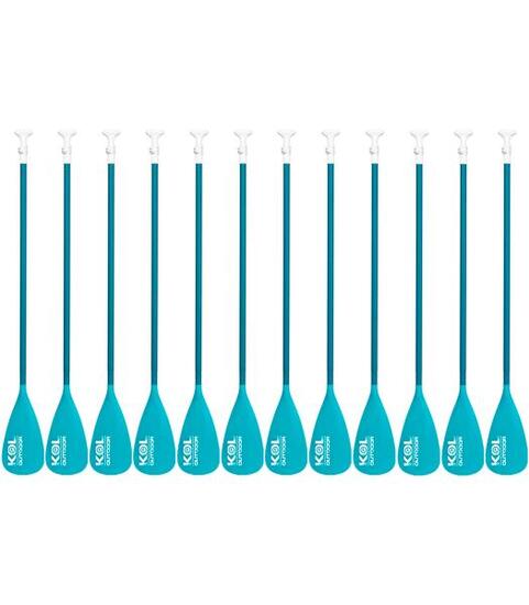 12er Pack SUP Paddel Aluminium 2-teilig Verstellbar 165-210 cm Mango