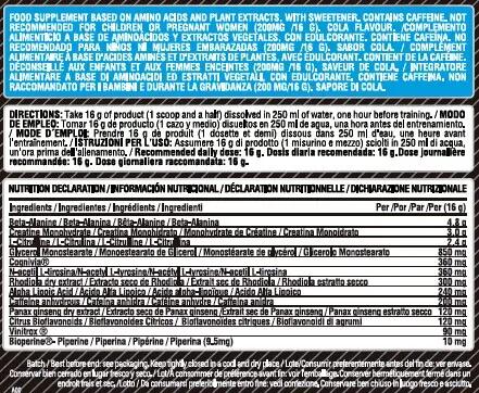 LIFE PRO NEW VENOM FULL STRENGTH 300G - Pre-Entreno con Estimulantes 3/5