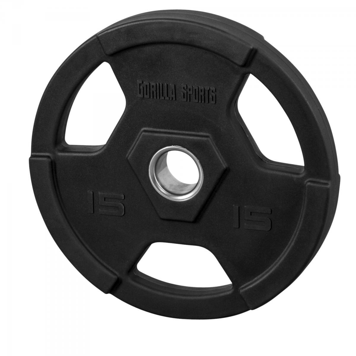GORILLA SPORTS Hantelscheibe Profi 50/51mm Olympia Kunststoff Gripper 1,25-25 KG