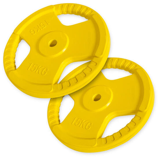 DISQUE DE MUSCULATION CAOUTCHOUC GRIP | DIAM 31MM | AU CHOIX DE 1,25KG À 25KG