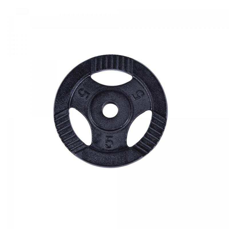 GORILLA SPORTS Hantelscheibe Guss Gripper Schwarz 0,5-20 KG
