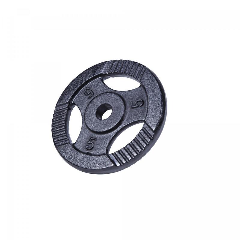GORILLA SPORTS Hantelscheibe Guss Gripper Schwarz 0,5-20 KG