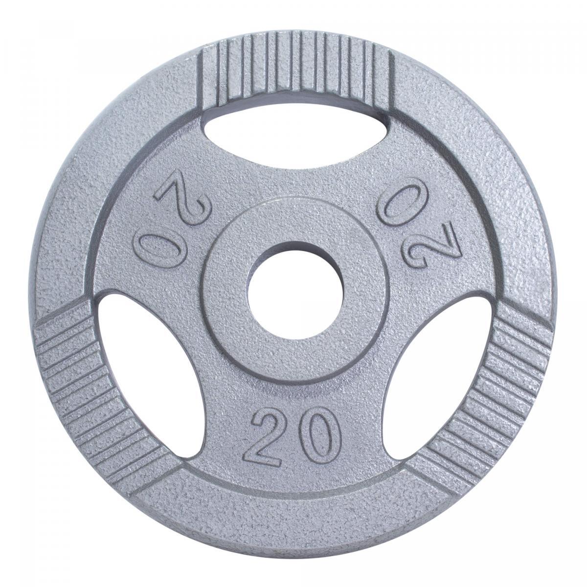 DISQUE OLYMPIQUE EN FONTE GRIS AVEC POIGNÉES 51MM | AU CHOIX DE 1,25KG À 20KG 2/7