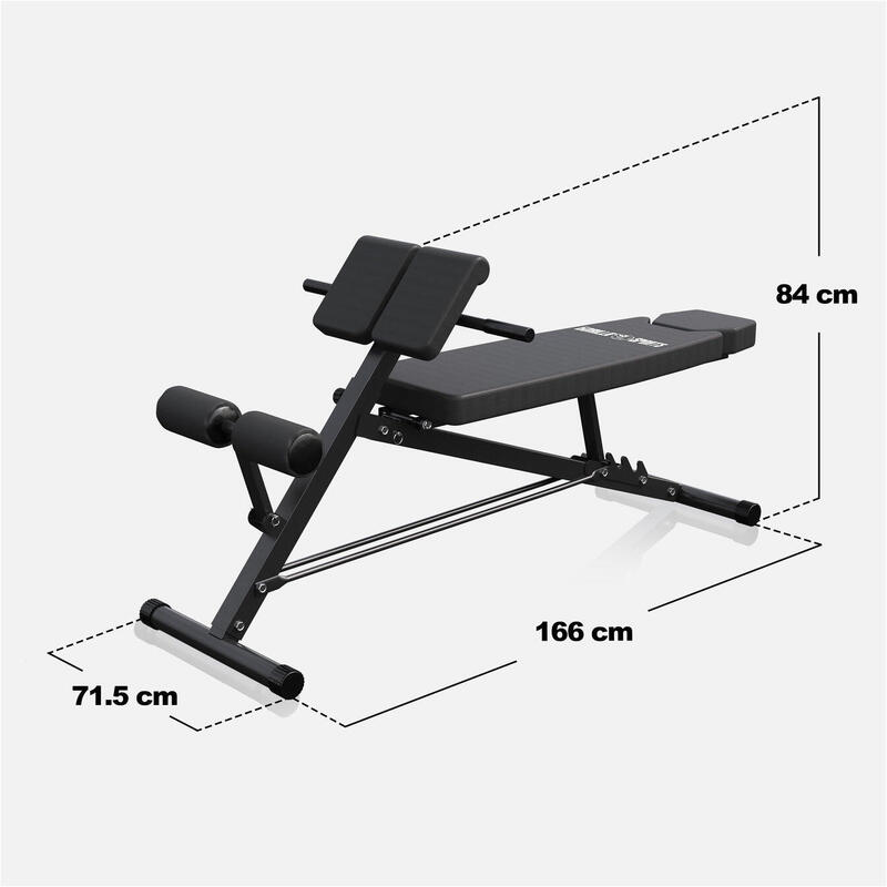 Banca de greutati cu hiperextensie, reglabila, Gorilla Sports®