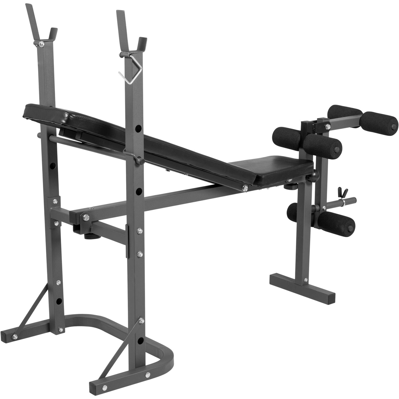 Banco Musculación Gyronetcis Negro Gris con Curl de Piernas 2/7