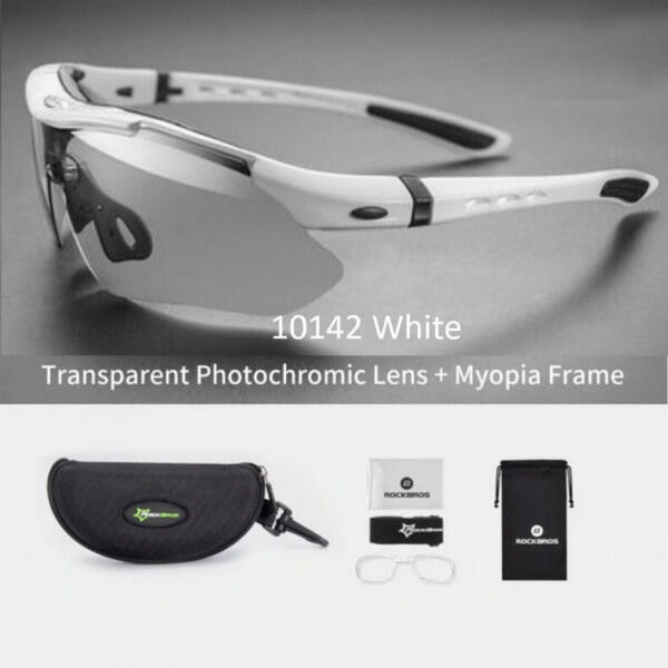 Okulary rowerowe / sportowe fotochrom ROCKBROS UV400 białe(10142) 3/5