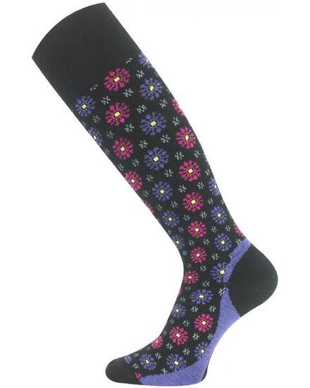 Cyclisme - chaussettes fines - laine mérinos, renforcées - noir-violet