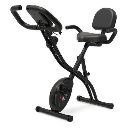 Vélo d'appartement pliant avec 8 niveaux de résistance et cardiofréquencemètre
