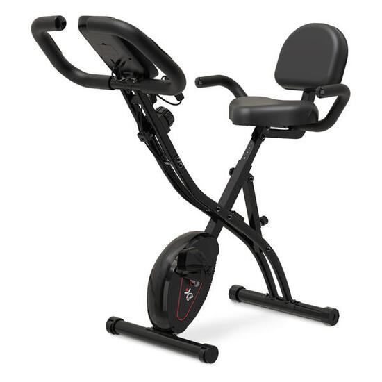 Vélo d'appartement pliant avec 8 niveaux de résistance et cardiofréquencemètre
