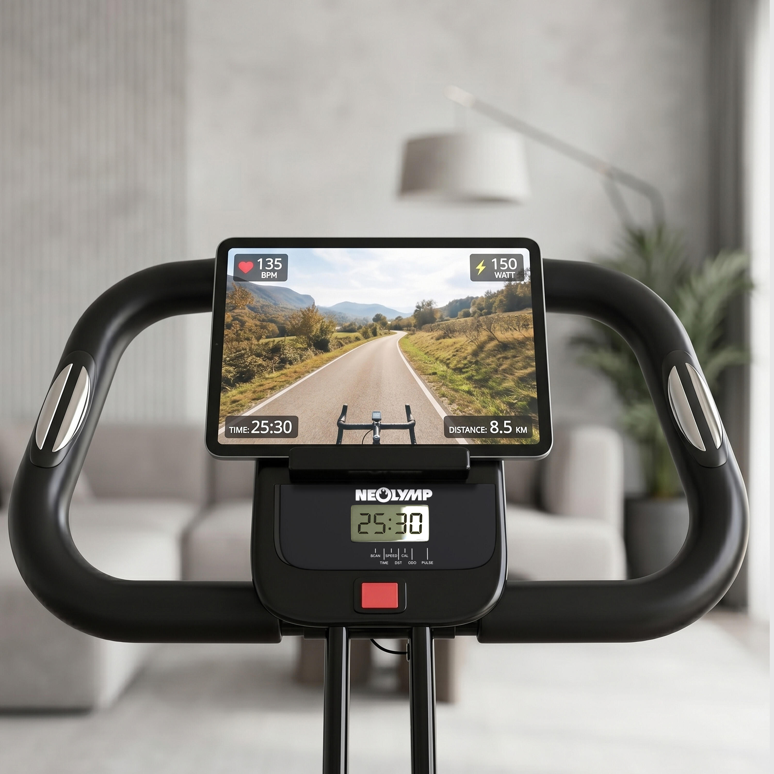 Vélo d'appartement pliant avec 8 niveaux de résistance et cardiofréquencemètre 8/11