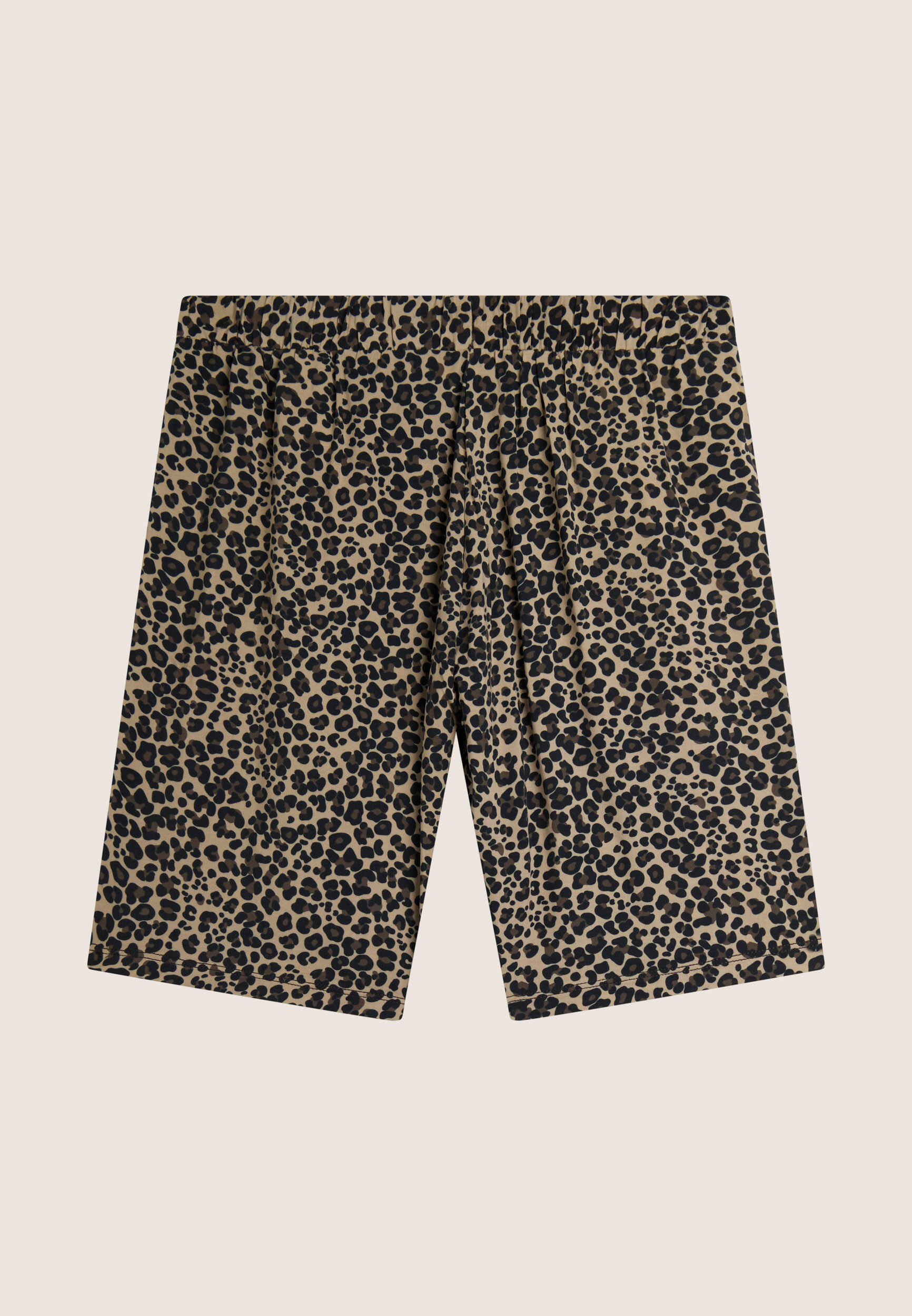 Pantaloni corti da donna wide leg in viscosa leopardata 2/3
