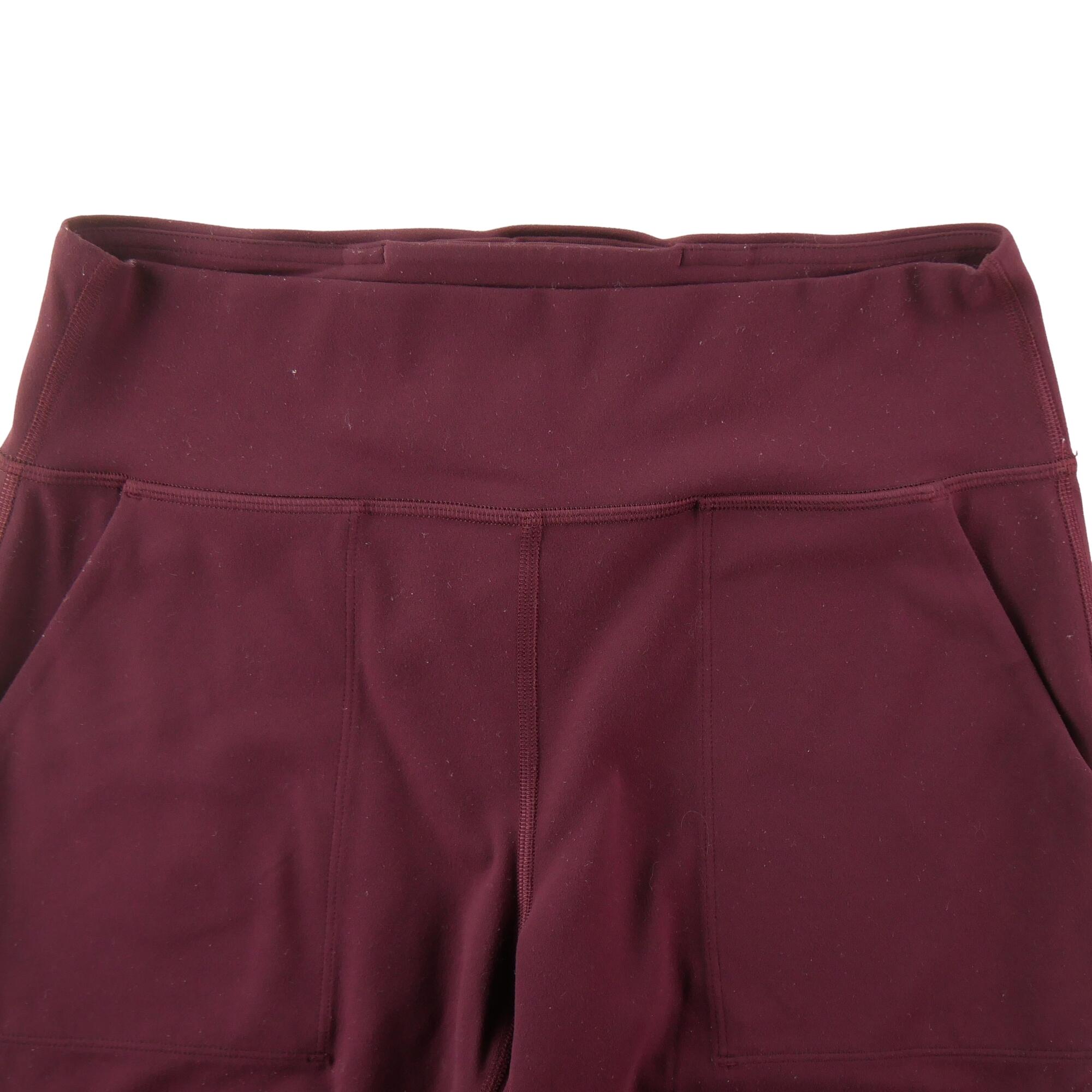Second life - Legginsy damskie krótkie bordeaux - Jak nowy 3/5