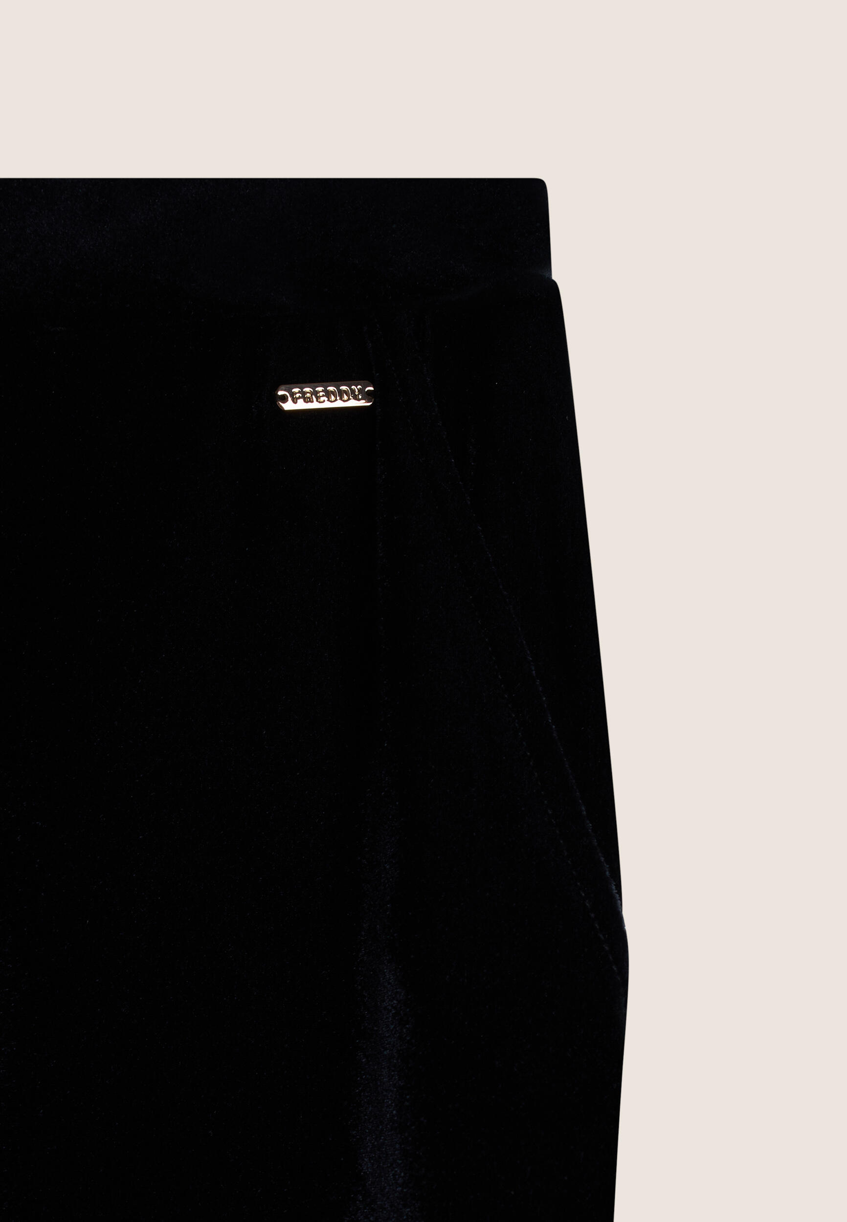 Pantaloni wide leg comfort da donna in tessuto lurex 3/3