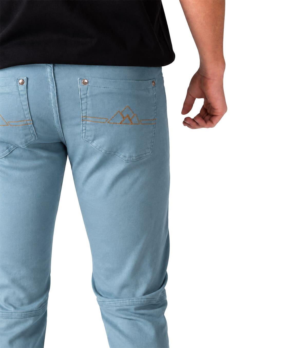Calças Jeans De Escalada Pinto Homem Elásticas E Leves Azul-claro 4/5