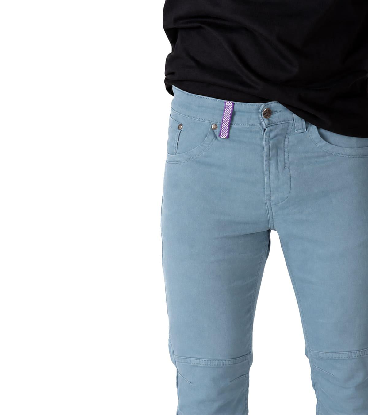 Calças Jeans De Escalada Pinto Homem Elásticas E Leves Azul-claro 3/5