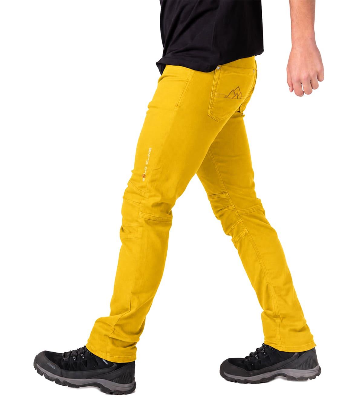 Calças Jeans De Escalada Pinto Homem Elásticas E Leves Amarelo 5/5