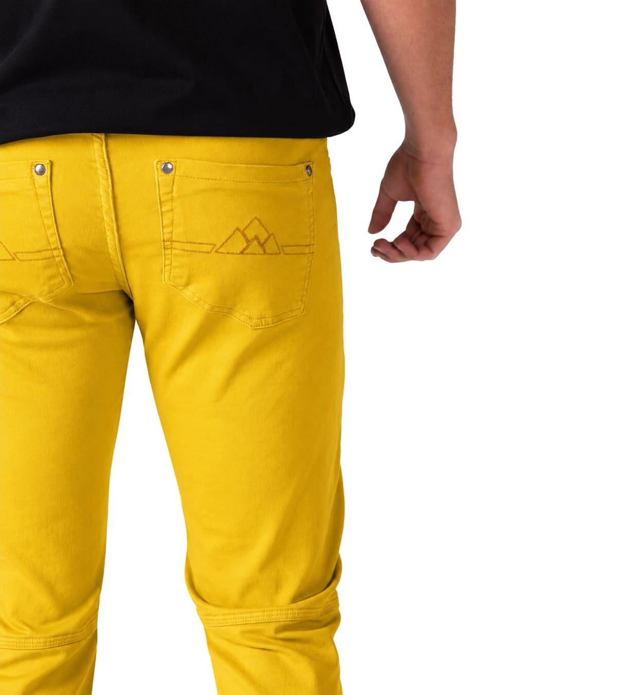 Calças Jeans De Escalada Pinto Homem Elásticas E Leves Amarelo 4/5