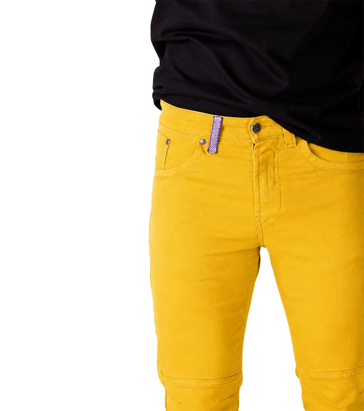 Calças Jeans De Escalada Pinto Homem Elásticas E Leves Amarelo 3/5