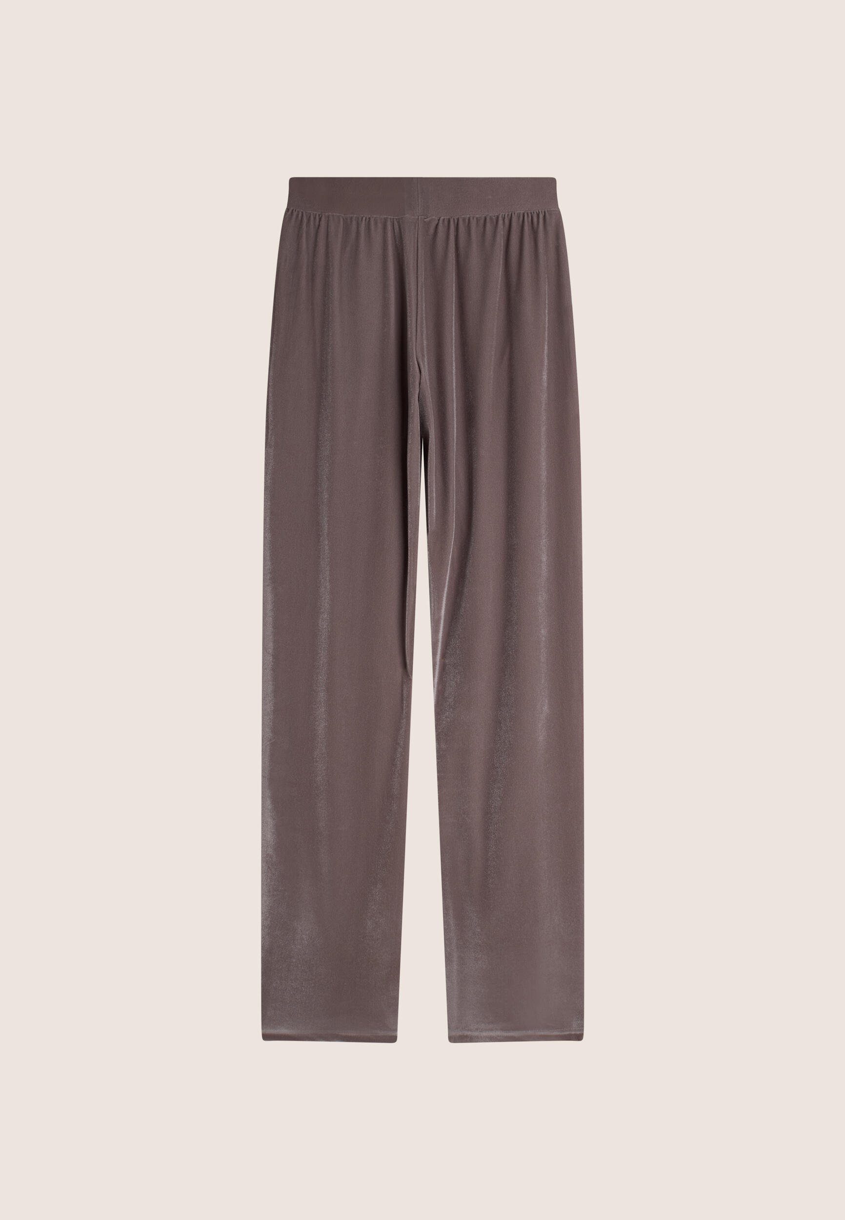 Pantaloni wide leg comfort da donna in tessuto lurex 2/3