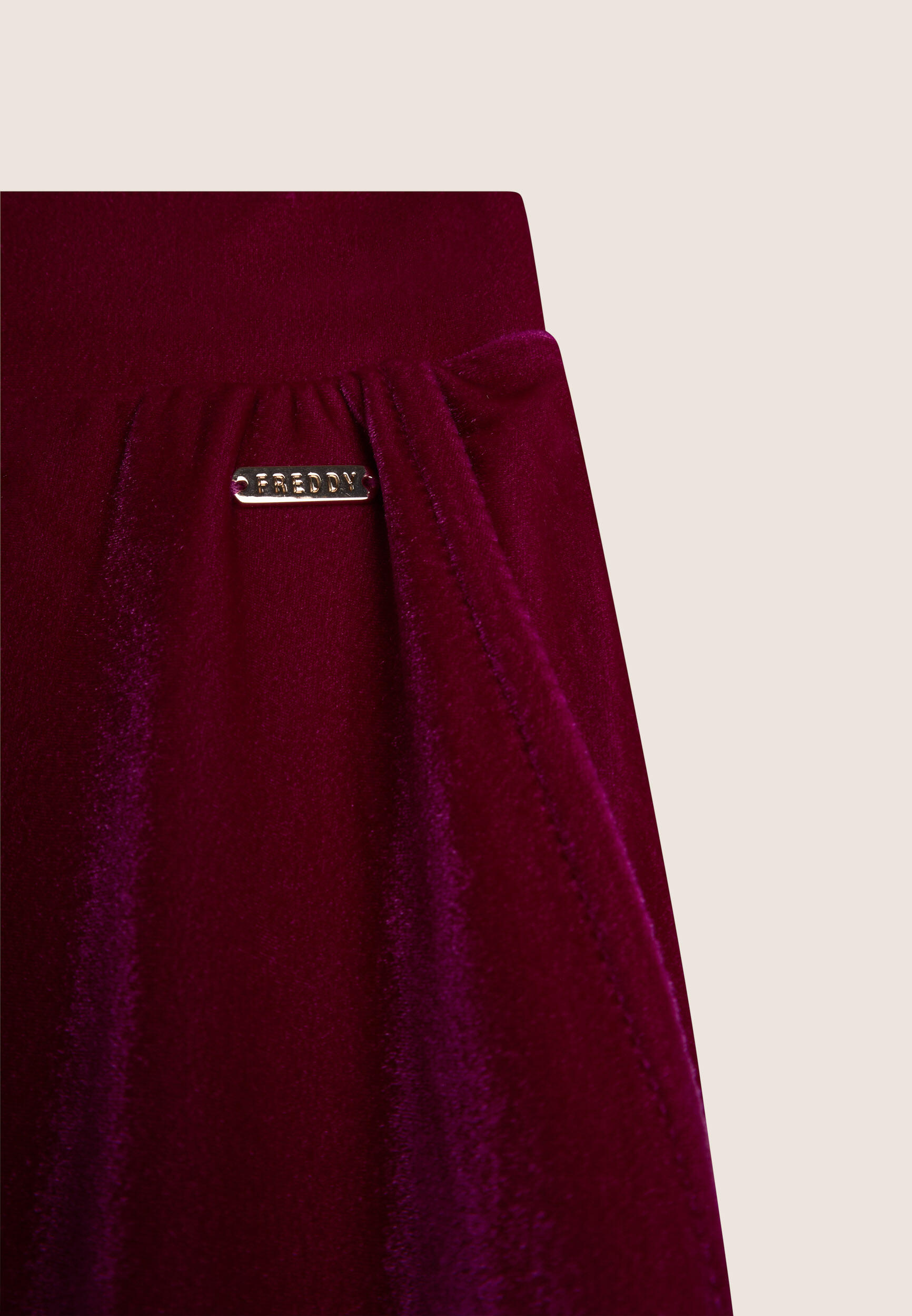 Pantaloni wide leg comfort da donna in tessuto lurex 3/3