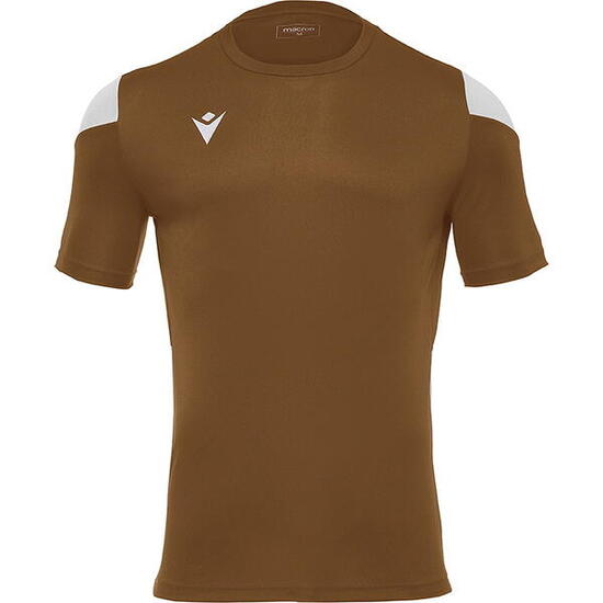 Macron Polis Shirt Korte Mouw Heren - Goud / Wit