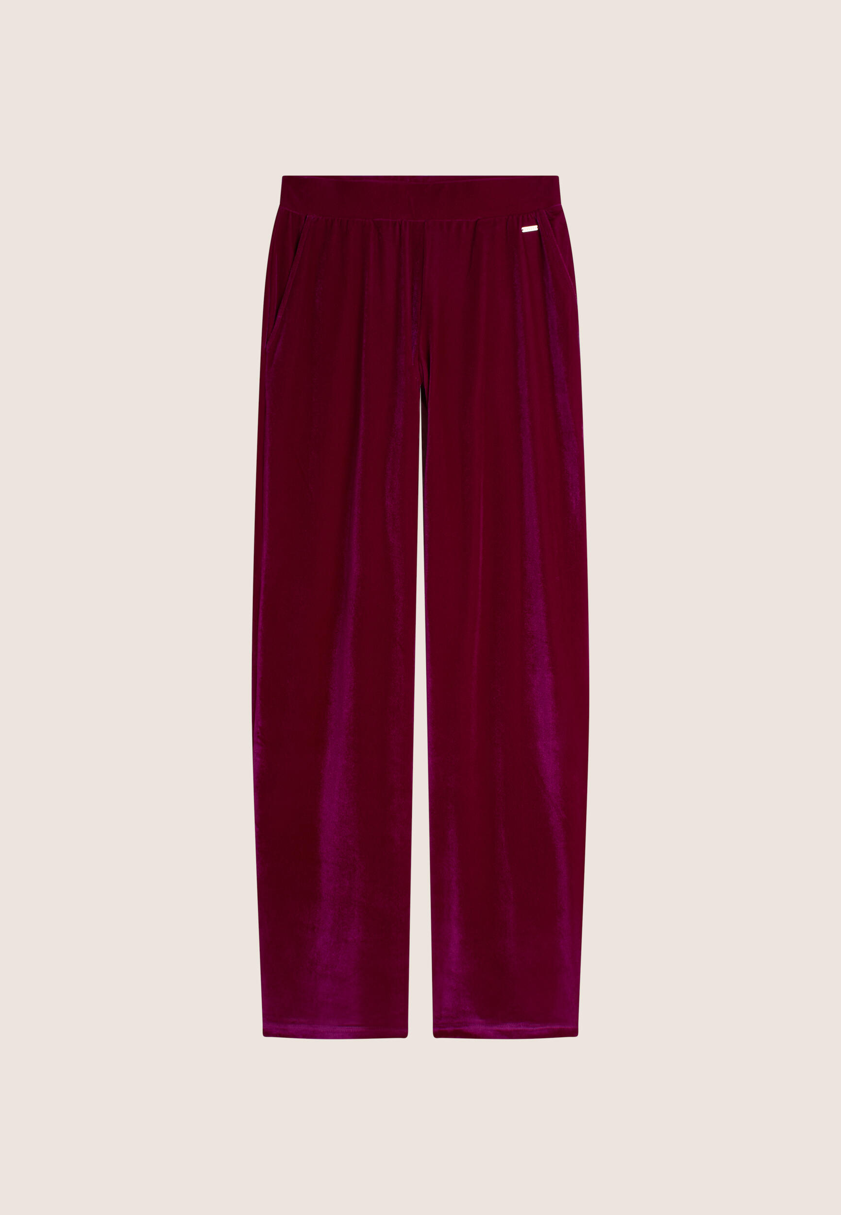 Pantaloni wide leg comfort da donna in tessuto lurex 2/3
