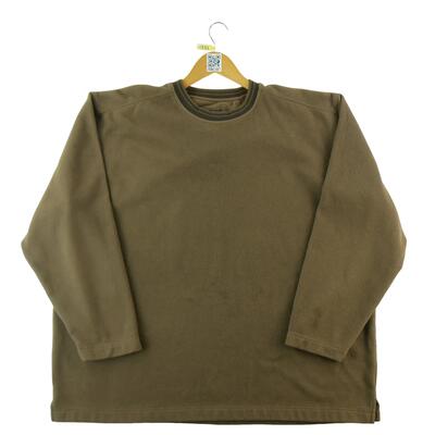 Tweedehands - fleece trui heren vintage y2k bruin - goede staat