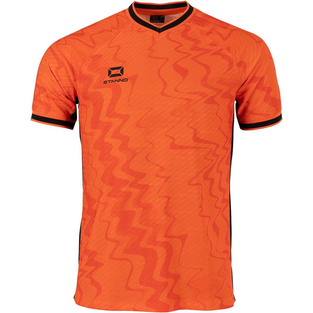 Stanno Wave Shirt Korte Mouw Heren - Oranje/Zwart 2/5