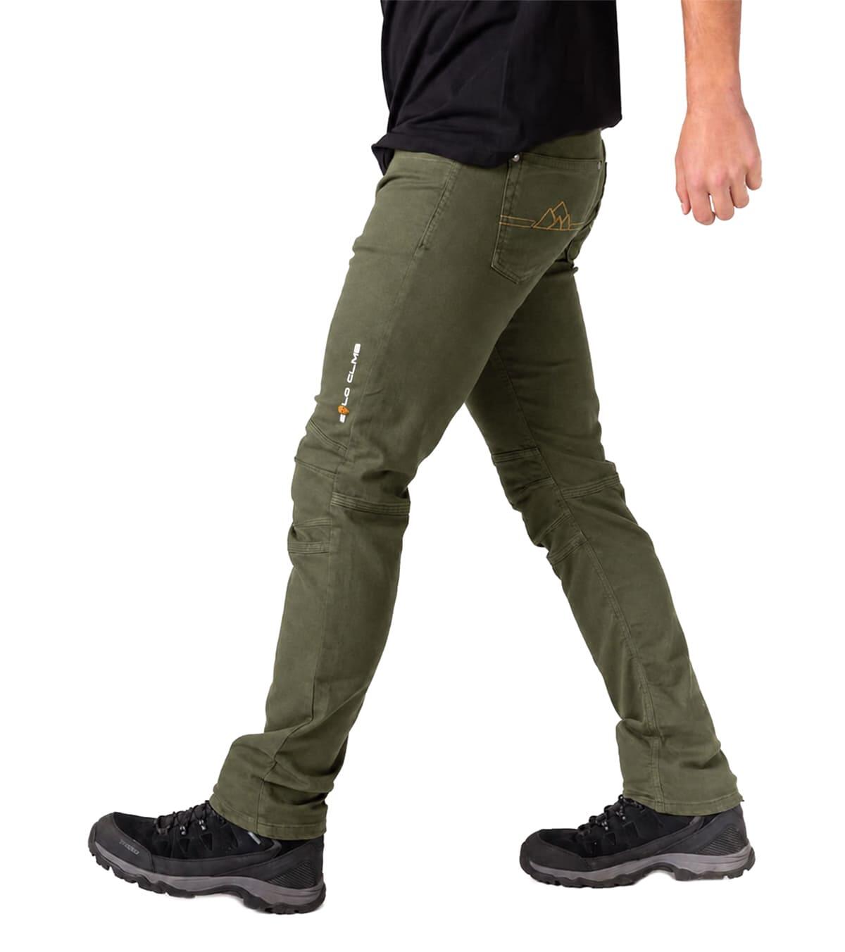 Calças Jeans De Escalada Pinto Homem Elásticas E Leves Verde 5/5