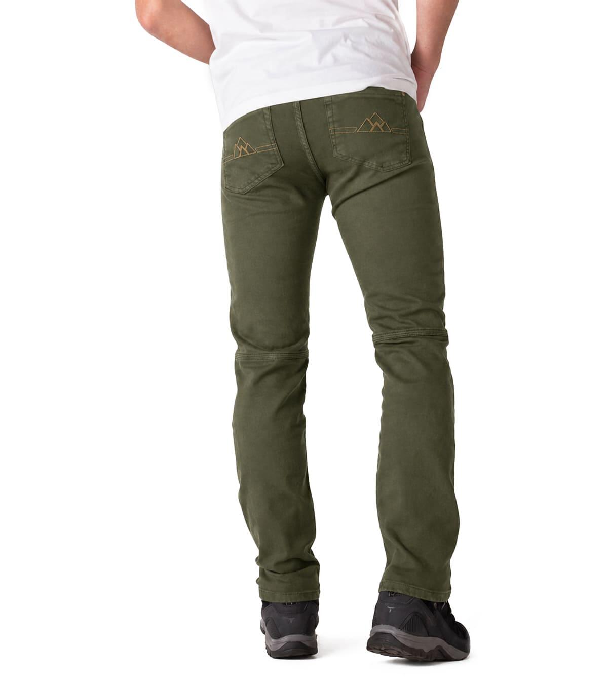 Calças Jeans De Escalada Pinto Homem Elásticas E Leves Verde 2/5
