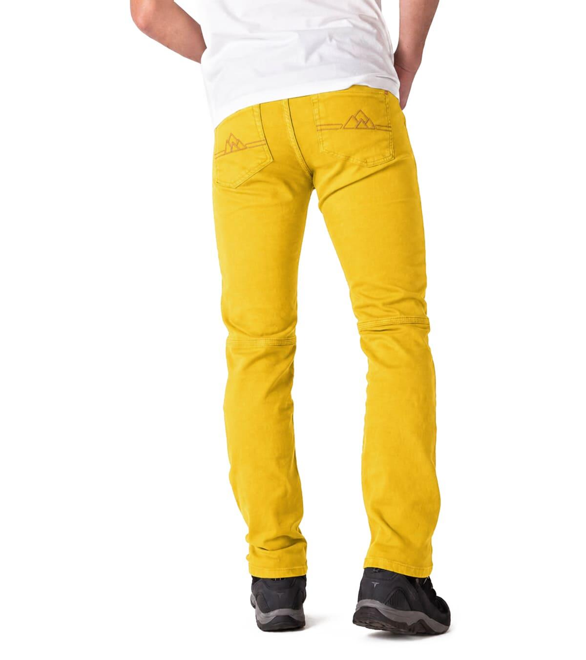 Calças Jeans De Escalada Pinto Homem Elásticas E Leves Amarelo 2/5