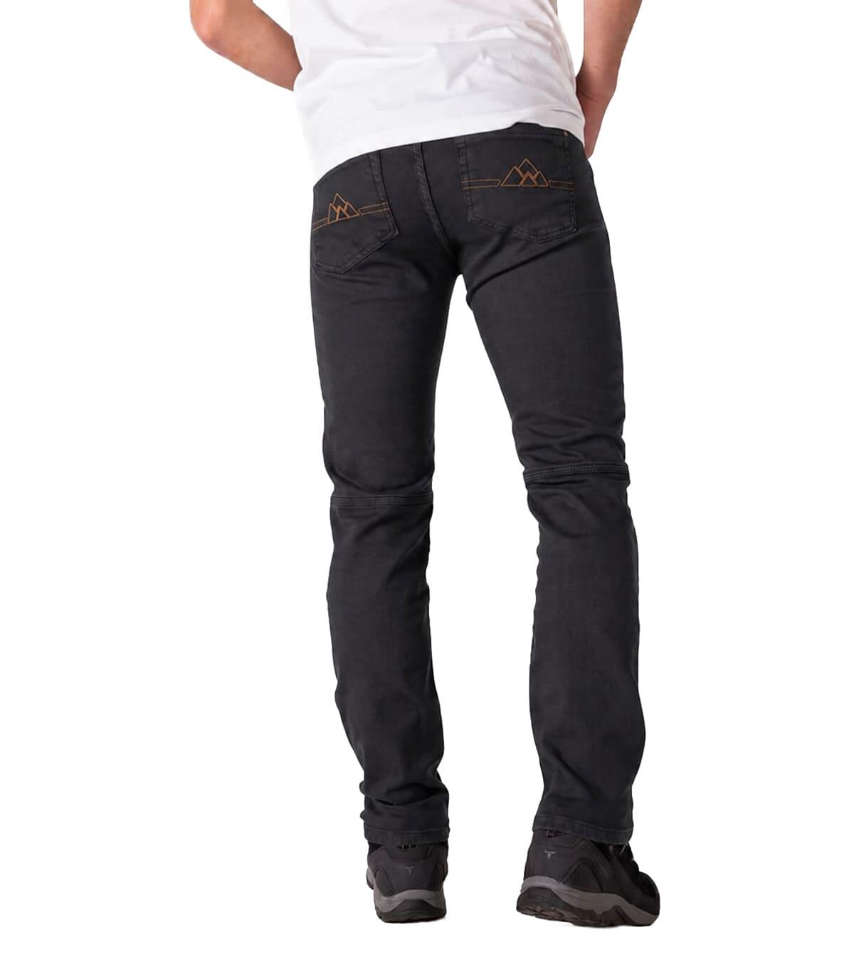 Calças Jeans De Escalada Pinto Homem Elásticas E Leves Preto 2/5