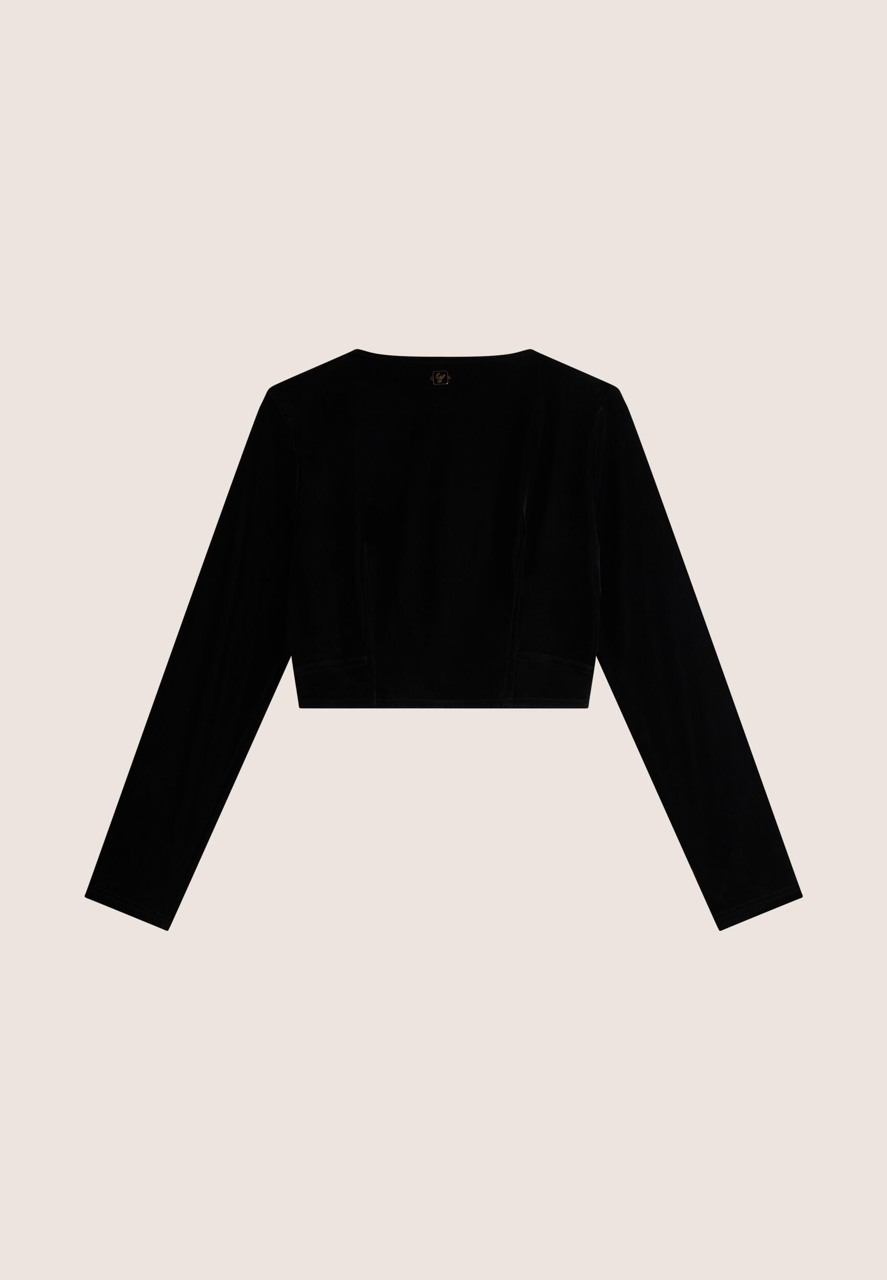 Giacca corta cropped da donna in tessuto tecnico 2/3