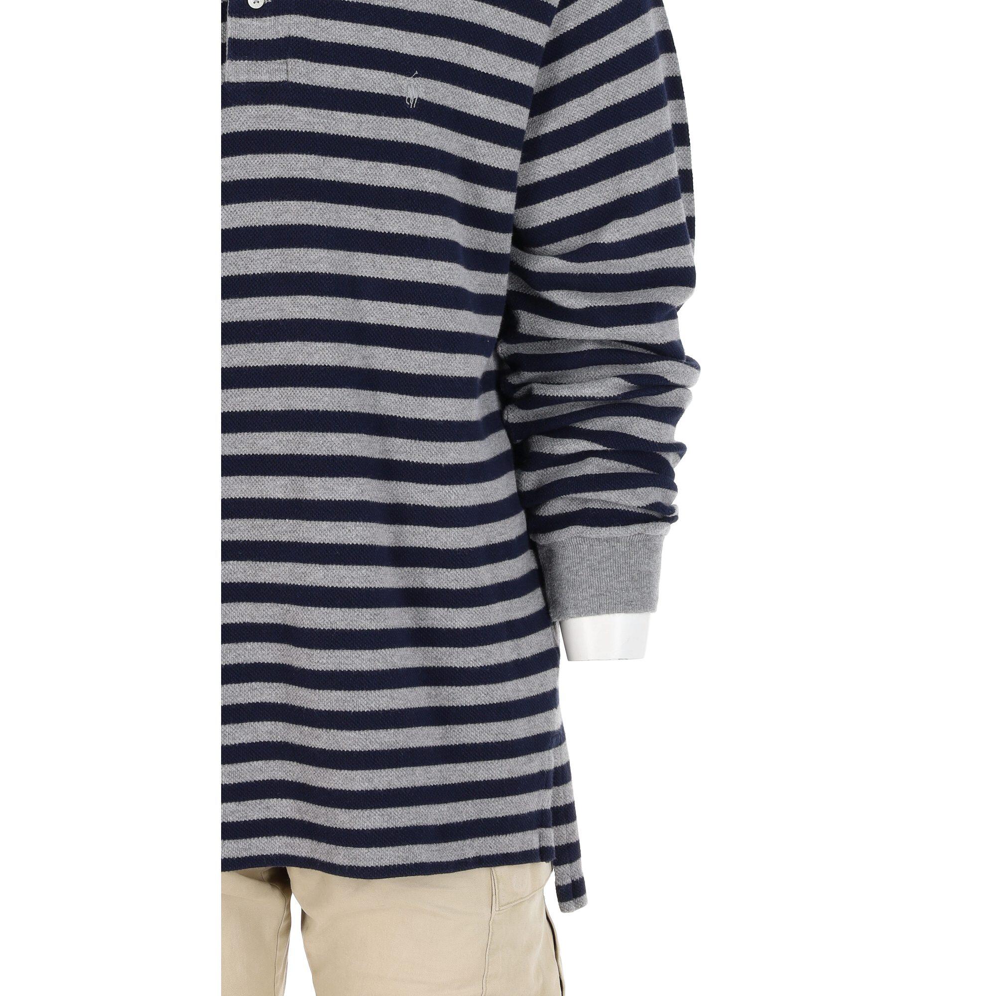 Seconde vie - Polo manches longues Homme Gris - Excellent 7/7