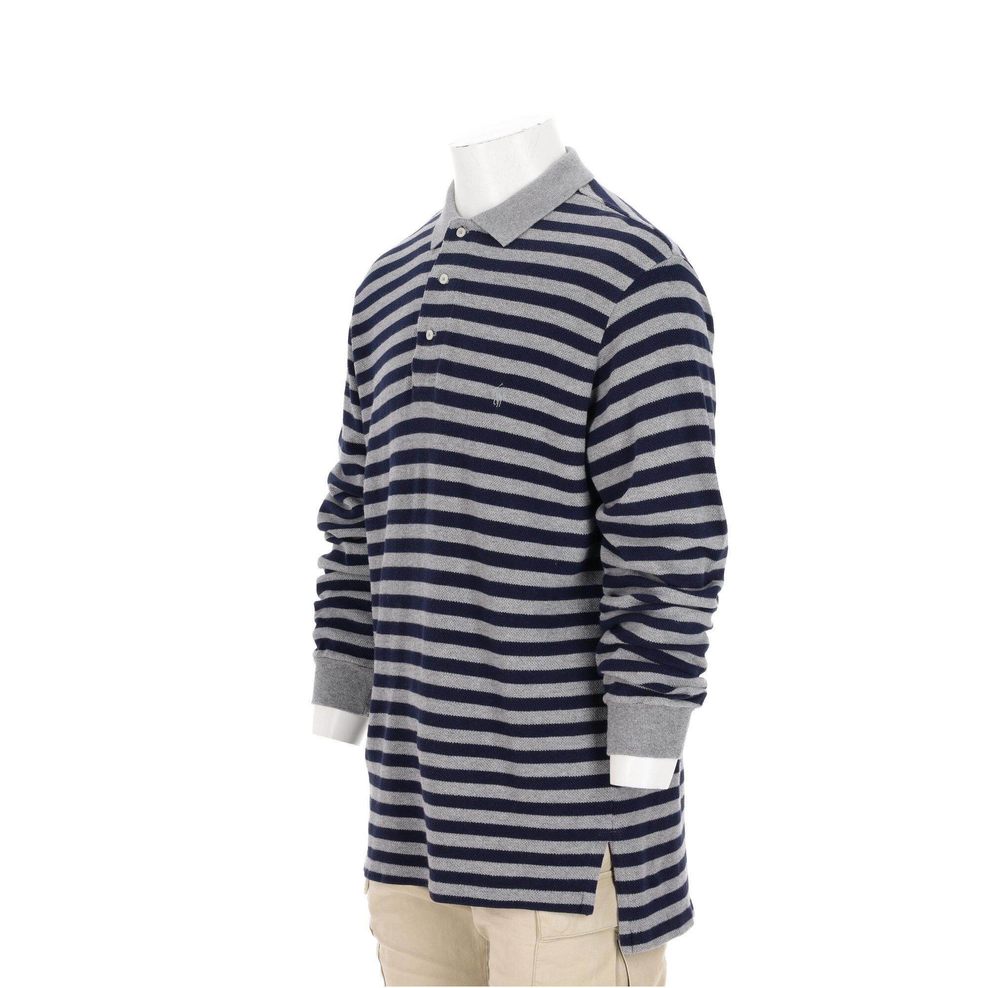Seconde vie - Polo manches longues Homme Gris - Excellent 4/7